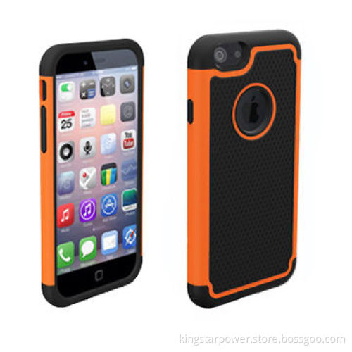 PC + Silicone Mobile Phone Case for iPhone 6, Football Veins